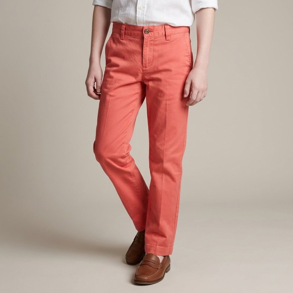 Brooks Brothers Boys Coral Pink Cotton Chino Pants Size 10 NWT 71389 Flat Front
